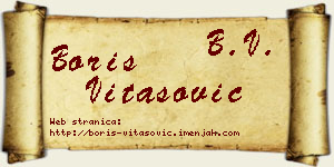 Boris Vitasović vizit kartica